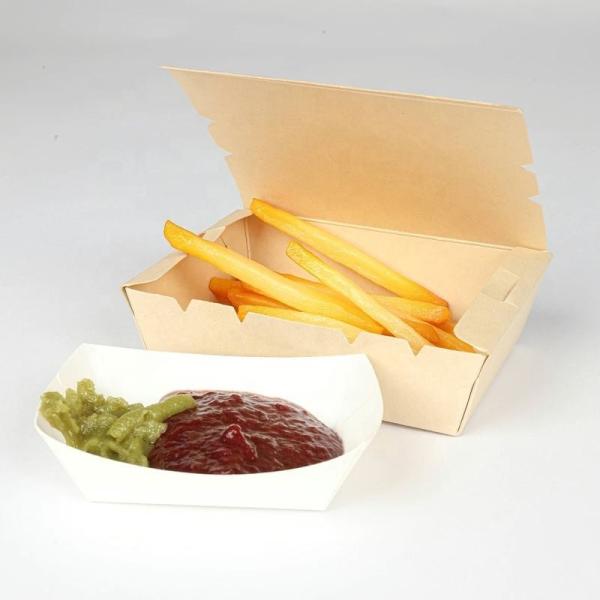 Custom Logo Single-Sided Kraft Paper Container Food Grade Disposable Cover Packaging Box