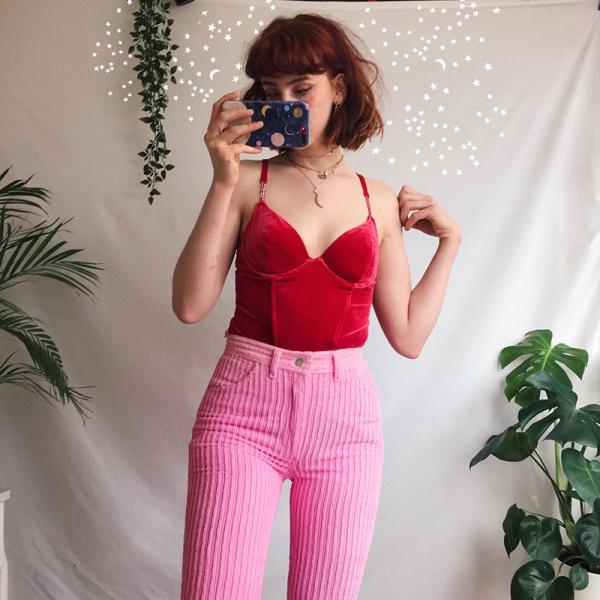 Winter Thickened Ladies Casual Pants Showing Buttocks Big Hole Women Corduroy Pants