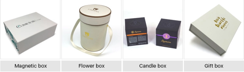 Promotional Recycle Packaging Foiled logo Matte Square Lines Gift Paper Box For Men's Collection