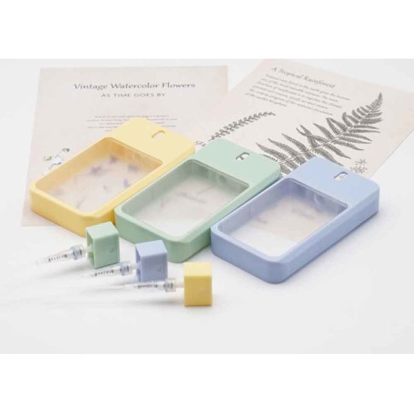 желтая форма кредитной карточки бутылки атомизатора духов прозрачной пластмассы 38ml