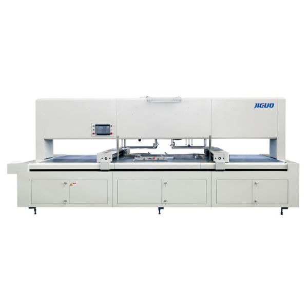 La caja acanalada de JIGUO trabaja a máquina la troqueladora automática de la cabeza doble de 400×400m m