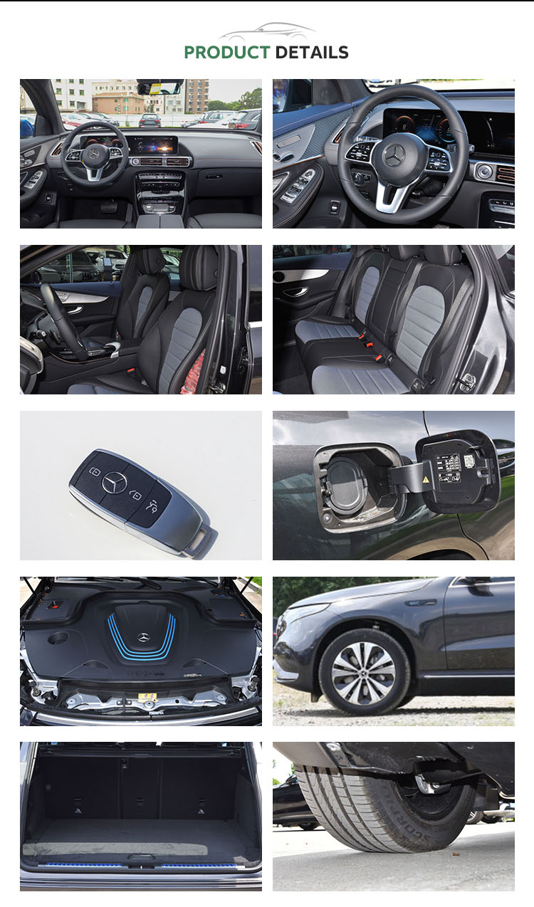 Voiture de luxe à 5 portes Mercedes EQC avec batterie au lithium ternary et vitesse maximale de 180