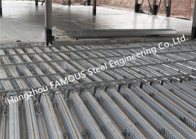 Decking composto do assoalho do metal de 0.8mm-1.2mm para a multi construção ISO9001 do andar