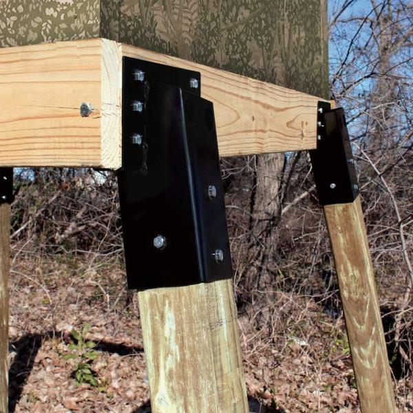 Elevador de ângulo composto de 4x4 exterior com suportes triangulares para persianas de caça