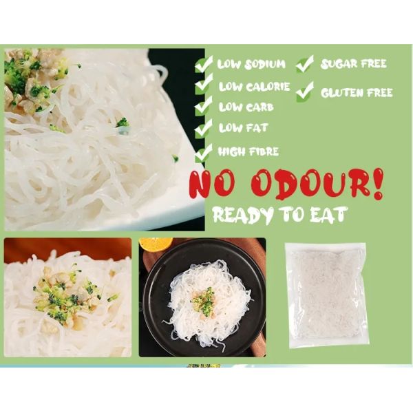 No Odour Shirataki Pasta Spaghetti Organic Konnyaku Konjak Noodle