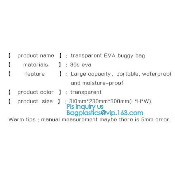 Horizontal Style Top Slider Closure Zip PVC Pack Bag for Tower Clothing Pack Clear and Frosted Sides, PVC / EVA / TPU zi