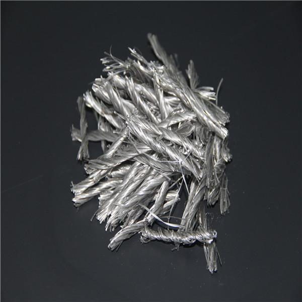 54mm PP Fiber Twisted Bunchy To Improve Mortar Performance