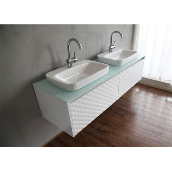 Matt Lacquer Bathroom Double Vanity Cabinets  , European Style Bathroom Vanity Cabinet