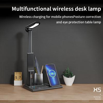 5 en 1 lumière de nuit LED 15W lampe de table LED pliable noir blanc sans fil rechargeable