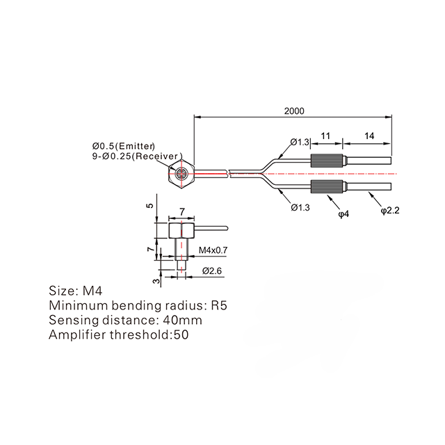 Anti-Interference PT-C42TZ PT-C32 PT-C42NZ PT-C32NZ PT-C52NZ Fiber Optic Proximity Sensor