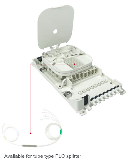 8 Cores Waterproof Fiber Terminal Box with PC+ABS/ABS Material for PLC Splitter