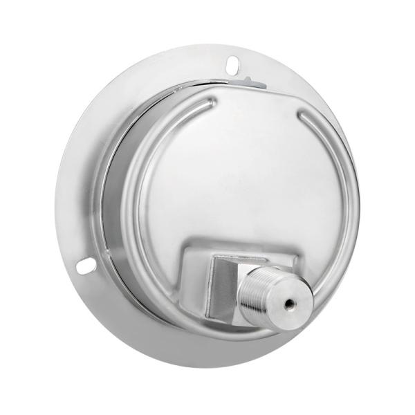 Stainless Steel Axial Back Pressure Gauge with Flange Edge 100mm Grade 1.0% Precision