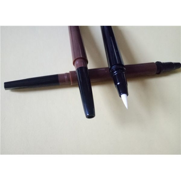 ABS Taupe Double Ended Eyeliner Packaging Logo Printing 143.8mm Length