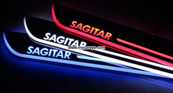 Volkswagen Sagitar car welcome light led Moving Door sill Scuff Pedal Lights