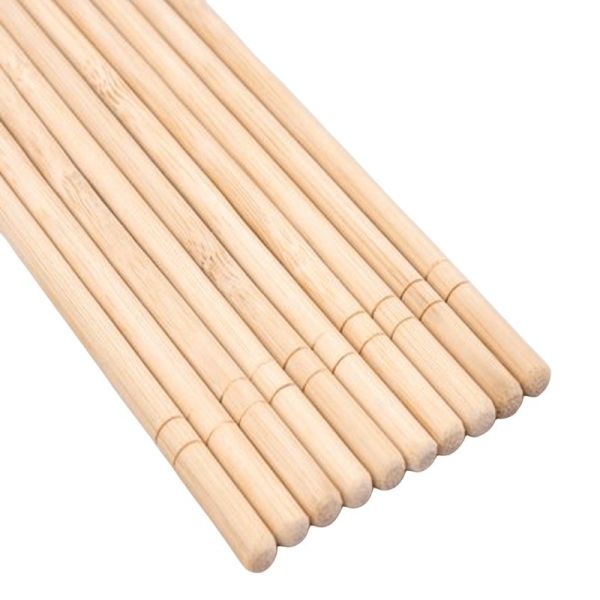 100% Natural Moso Bamboo Disposable Round Chopsticks Eco-Friendly and Affordable for B2B Needs