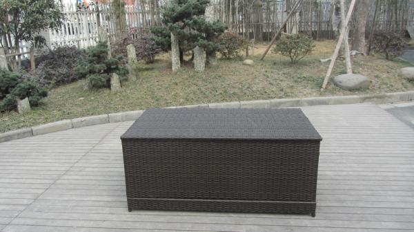 Waterproof Decorative KD Resin Wicker Storage Box For Storeroom