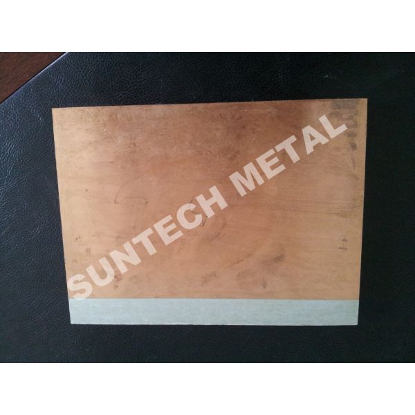 C1020 / A1050 Aluminum Copper Clad Plate , Explosion Cladded Plate
