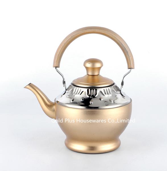 1.5L Kitchenware stainless steel stovetop tea water kettlel golden color pour over coffee whistling water Kettle