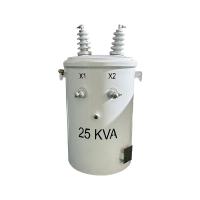 Transformador de distribuição de 25kva monofase montado em um pólo, óleo imerso de 13,8KV a 277V