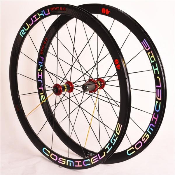 1880G Ultra Light 700C Colorful Reflective Logo V Brake Bicycle Wheelset for Road Bike Applicable Bicycle