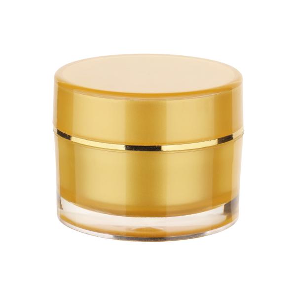Luxurious Acrylic Plastic Cream Jars 50g Double Layer Round Cosmetic Containers