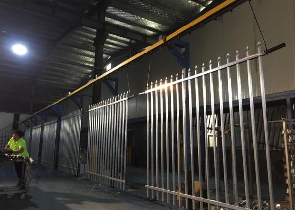 2.1mx2.4m Chinese best quality powder coating black garrison fence