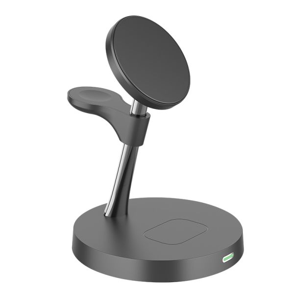 3-in-1 Magnetic Wireless Charger with 15W Fast Charging Portable Travel Charger Supports iPhone 12/13/14/15/16 and Qi Standard