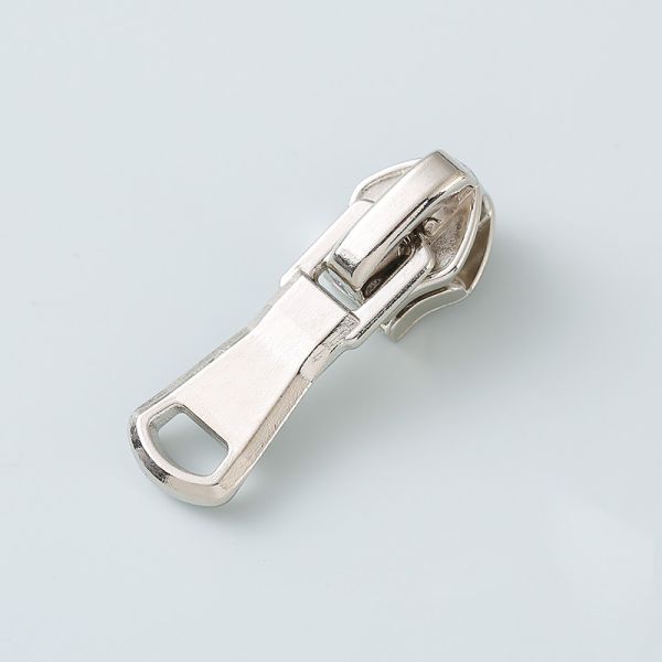 High Strength Decorative Metal Zippers #5 Metal Sliders Smooth 5 Inch Metal Zipper