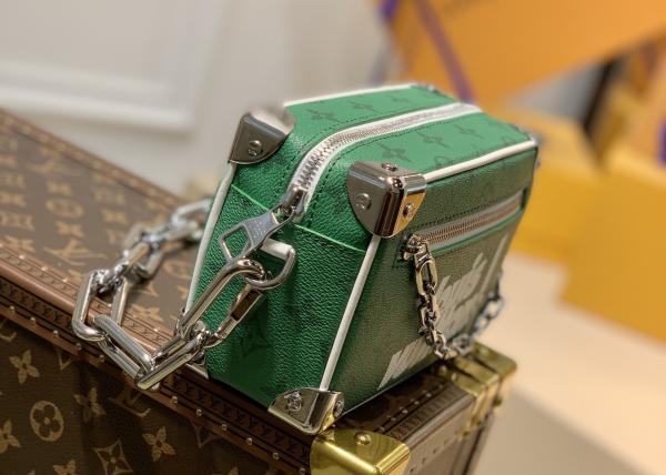 Mini Soft Trunk Chain Bag Monogram Carvas And Leather Luxury Cross-Body Bag Unique Letters  Decrocation Box Bag