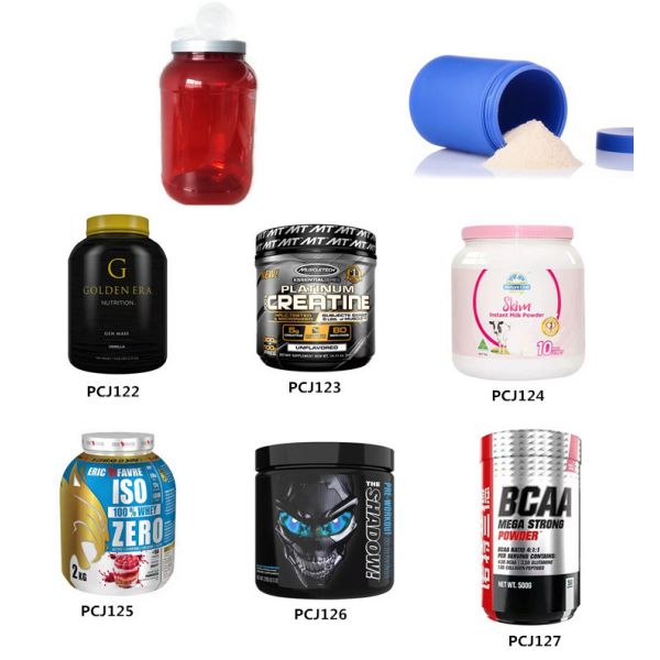 3000ml PET Plastic Empty Protein Powder Jar Round Large capacity