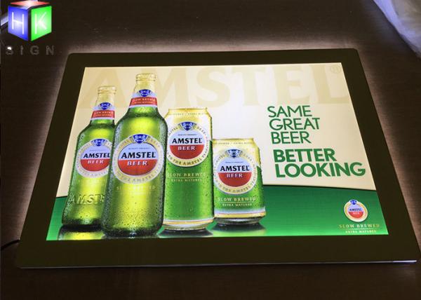 LED Lightbox Display , Indoor Wall Mounted Crystal LED Light Box For Beer Sign