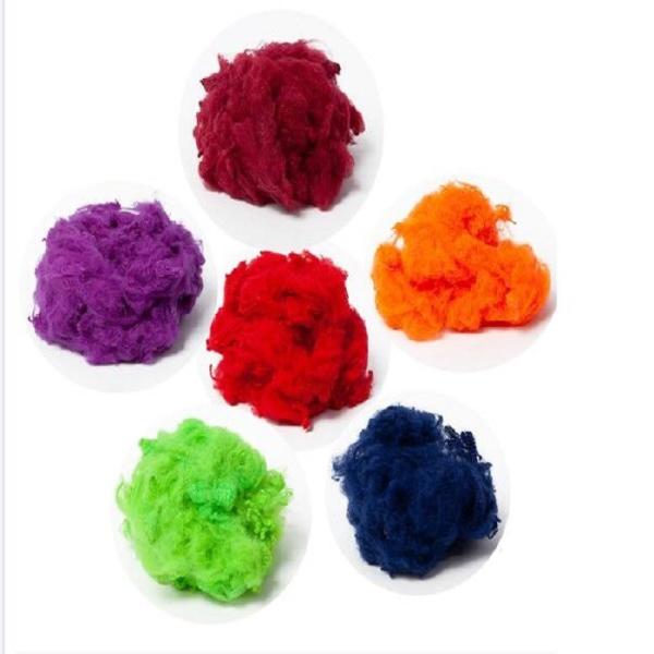 Felt Fabric Raw Materials Regenerated Polyester Fiber , Polyester Staple Fibre PSF