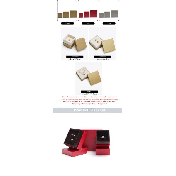 Boîtes de bijoux en papier de velours Conception personnalisée Hanhong Emballage écologique