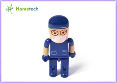 Dispositif de stockage en plastique d'USB de personnage de dessin animé de robot/bâton bleu de mémoire