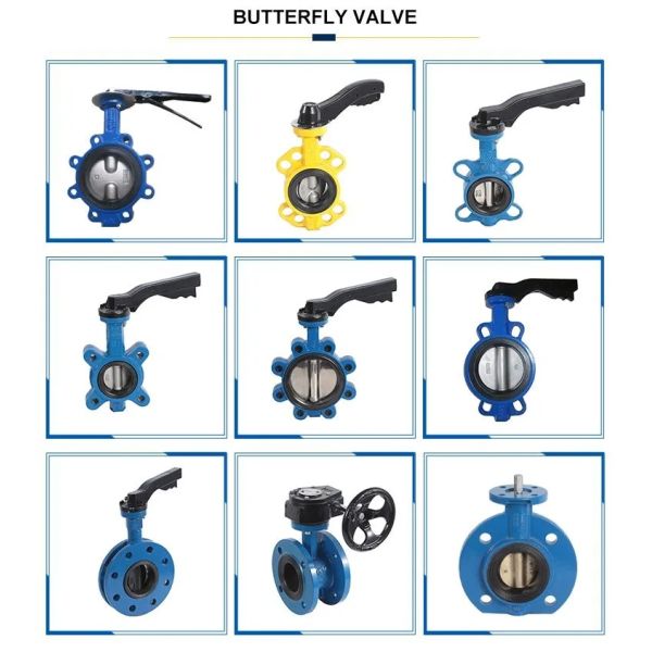 Настраиваемый гибкий железоустойчивый сидящий вафли / лаг тип бабочки клапан OEM размер порта