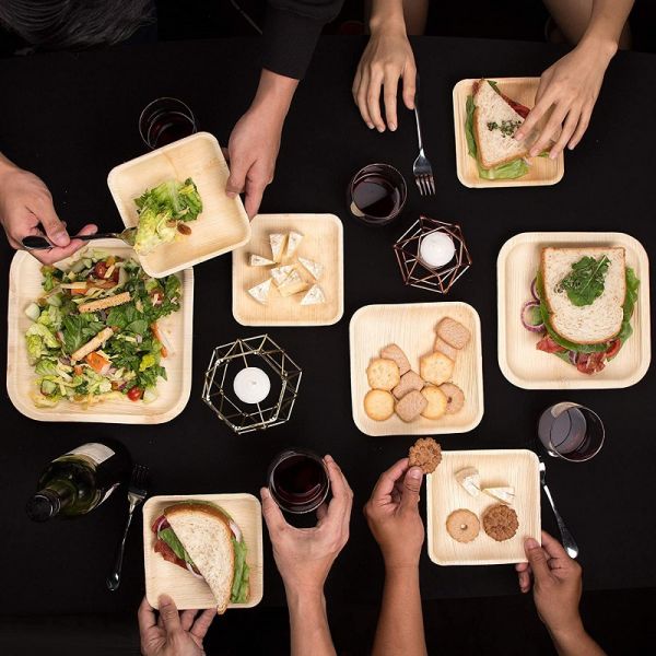 6 дюймов 8 дюймов плиты лист ладони ареки 10 дюймов устранимые