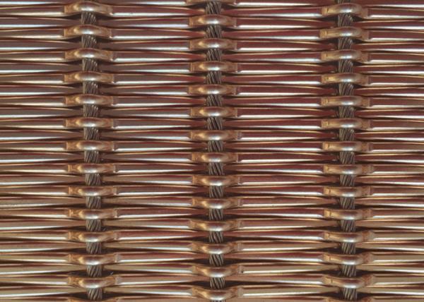 métal flexible tissé architectural Mesh Fabric Free Oil de 12m 1.55mm Rod Pitch