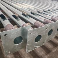 Poste de acero galvanizado para iluminación Hongxin de forma redonda y laminado en caliente