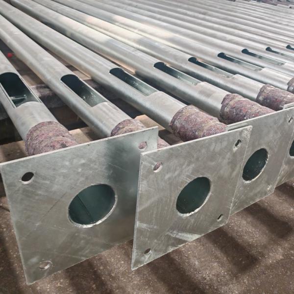 Hongxin Round Shape Hot Roll Steel Galvanized Illumination Lighting Steel Pole
