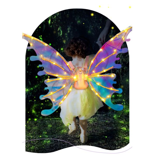 Электрическая бабочка феи подгоняет свет подарков зарева и движения