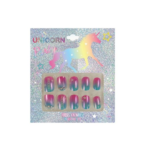 10 Pieces Short Children Press On Fake Nails For Girls Customizable