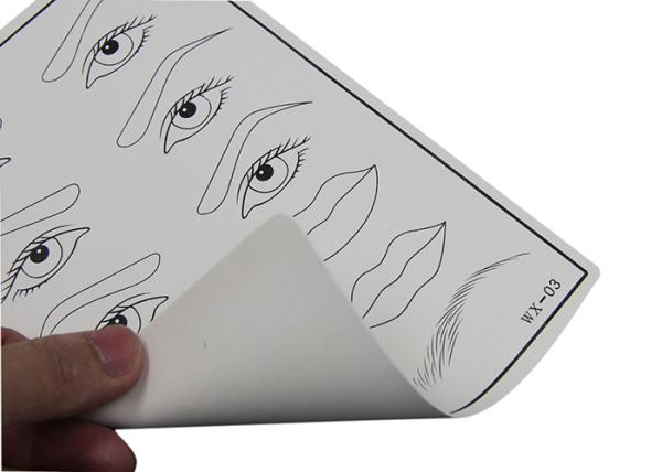 Eyebrows , Eyeliners And Lips Full Set Of Semi - Permanent Makeup Practice Skin PU Material