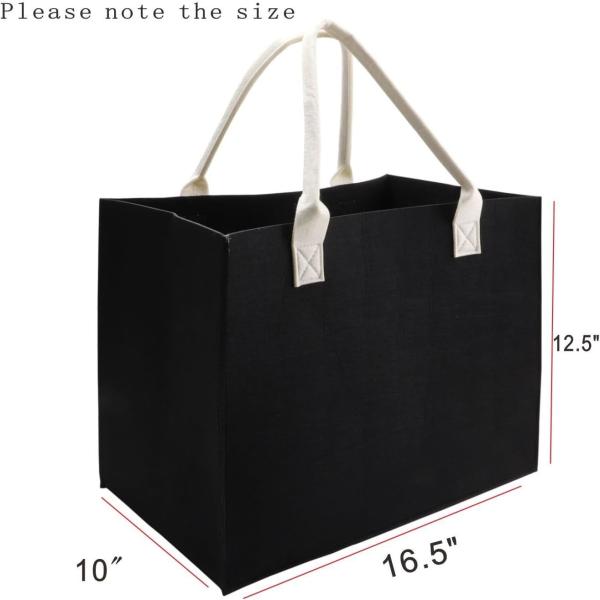 Biodegradable Sustainable Eco Friendly Green Felt Bag Storage High-Capacity Solid Color Two Shoulder Straps Custom Logo Felt Tote Bag Shopping