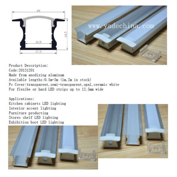 6063 T5 Aluminum Alloy Recessed LED Profile with Customized Length for Optimal Heat Dissipation