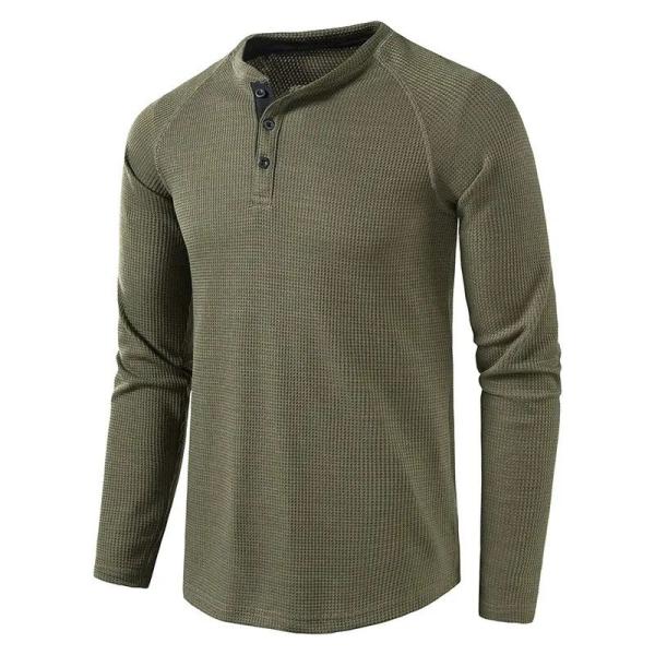                  Men′s Underwear Long Sleeve T-Shirt Men′s Bottom Shirt Top Waffle T-Shirt             