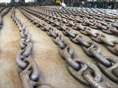 Heavy Duty Industrial Black Finishing Drop Forge Short Link Chain Steel Galvanized Round Ship Anchor Chain
