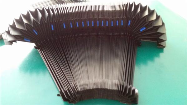 Heat-sealed &folded bellows fabric +PVC for any kind of machine dust covers