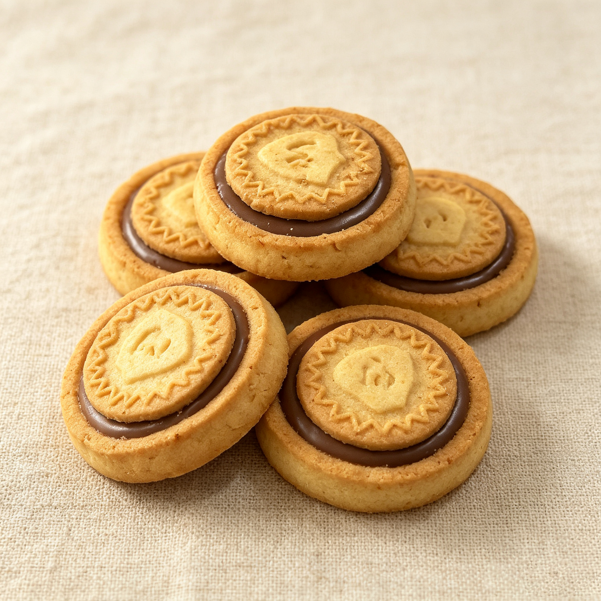Balanced Sweet Taste Hazelnut Pie Filled Cookies Daily Office Snack