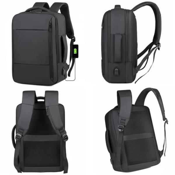 Anti-Theft Waterproof Laptop Backpack with RFID & USB Solar Panel