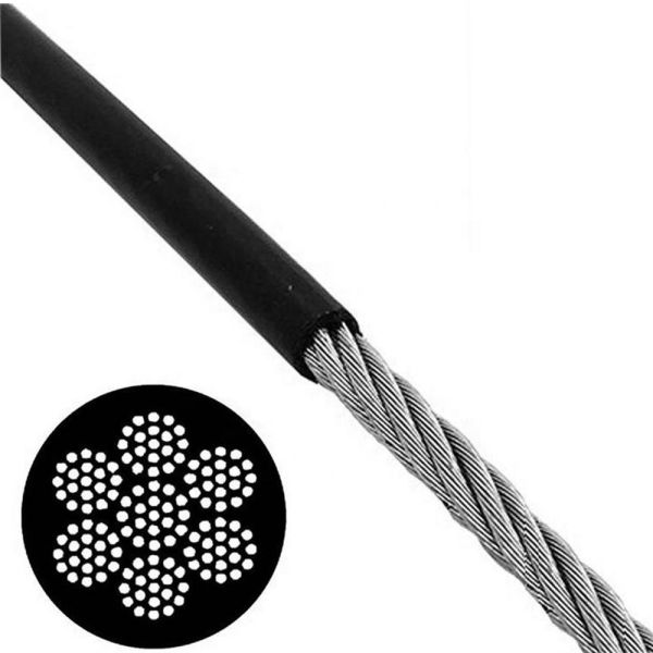 7x19 Gym Fitness Steel Cable Tpu Coated Flexible Steel Wire Rope Качество оцинкованной стали